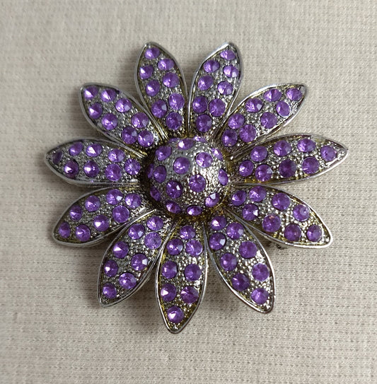 Brooch #BR3423 #Purple #Pin #Abs #Rhinestone #1pc