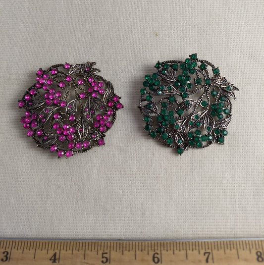 Brooch #BR3425 #Multi #Pin #Abs #Rhinestone #2pc