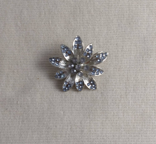 Brooch #BR3427 #Silver #Pin #Abs #Rhinestone #2pc