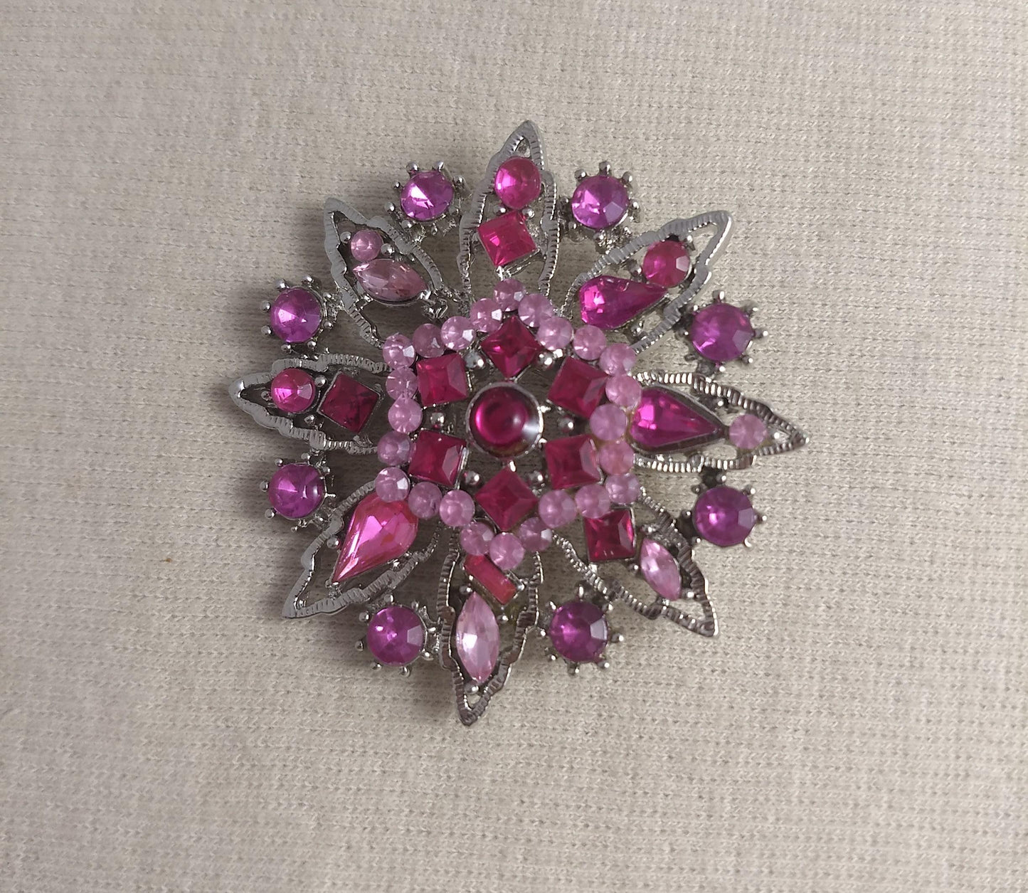 Brooch #FZ0216 #Pin #Pink #Abs #Rhinestone #1pc
