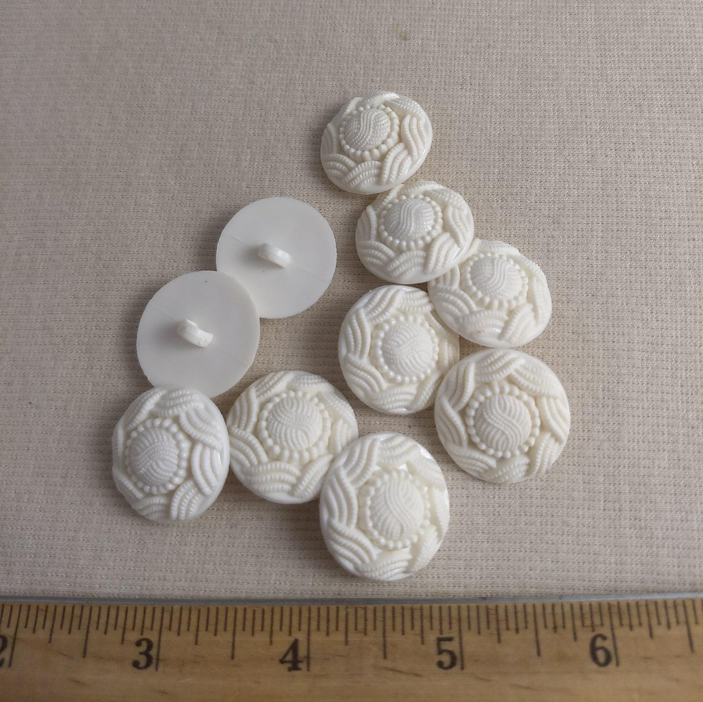 Button #80536 #Shank #White #Rim #Nylon #10pc