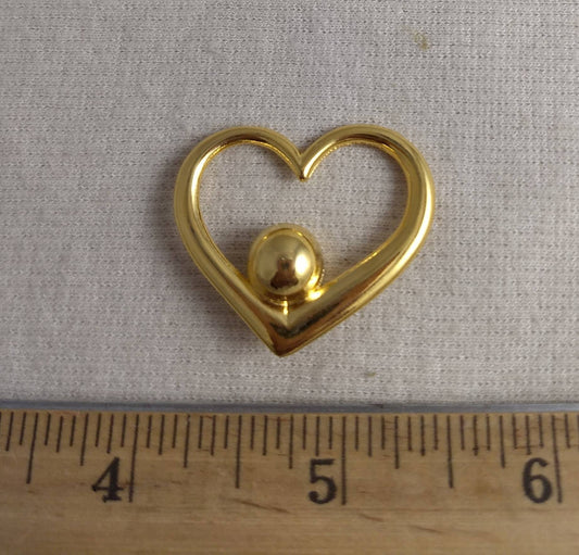 Pendant #Open-Heart #Gold #Ball #Bracelet #Necklace #Metal #1pc