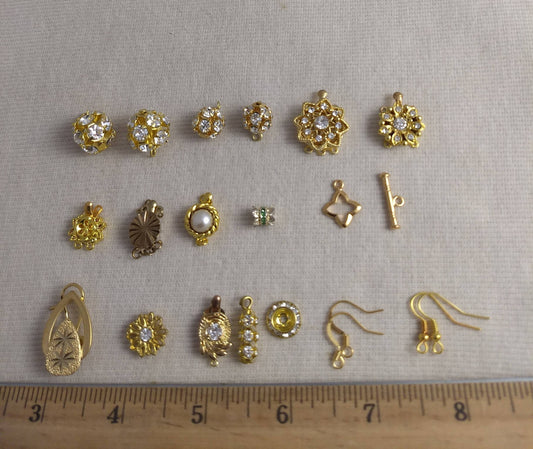 Pendant #SET-M #1-Hole #Gold #Charm #Bracelet #14pc
