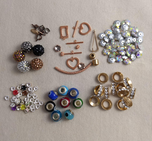 Pendant #SET-S #2-Hole #Multicolor #Charm #Bracelet #100pc
