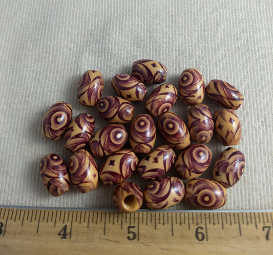 Bead #Fash08 #2-Hole #Brown #Barrel #Bracelet #70pc