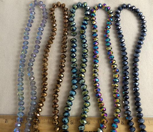 Bead #Fash25 #2-Hole #1~5 #Faceted #Bracelet (60) #1 strand