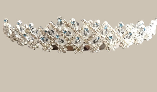 Tiara #PS346 #Blue #Rhinestone #Comb #1pc