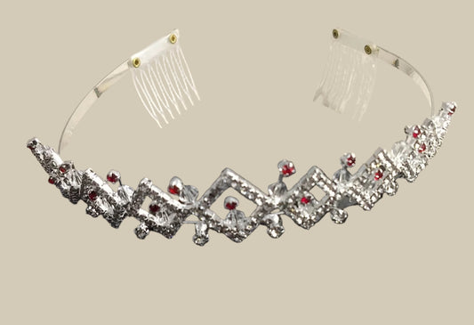 Tiara #PS347 #Red #Rhinestone #Comb #1pc