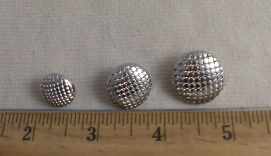 Button #8439 #Shank #Silver #20pc-each-size #60pc