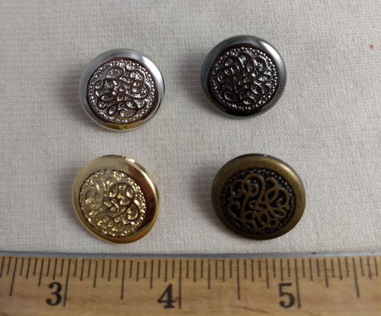 Button #Y1760 #Shank #Gold #Silver #10pc-each-color #40pc