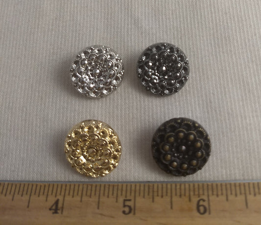 Button #Y1001 #Shank #Gold #Silver #10pc-each color #40pc