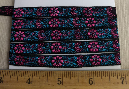 Ribbon #YWCY150921 #Pink #Floral #Border #Tape #5yd