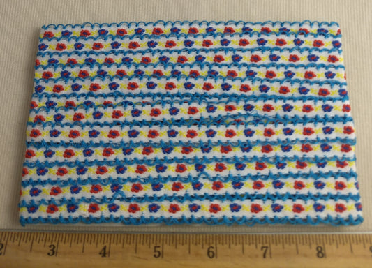 Ribbon #YWCY09052Z #1/4" #Blue #Scallop #Floral #5yd