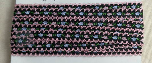Ribbon #YWCY160108-1 #1/4" #Pink #Scallop #Floral #5yd