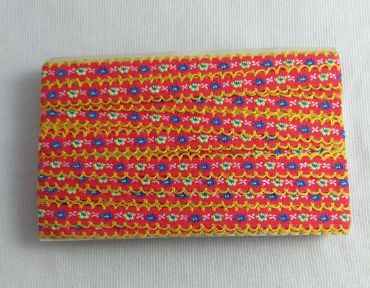 Ribbon #YWCY101021-3 #1/4" #Yellow #Scallop #Floral #5yd