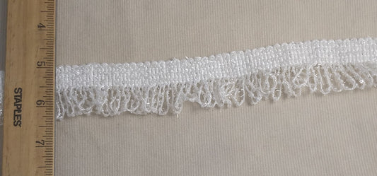 Lace #103025 #White #Fringed Tiny-Balls #Nylon #3yd
