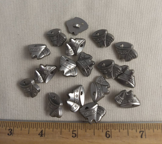 Button #Y5821 #Shank #Silver #Bell #Abs #59pc