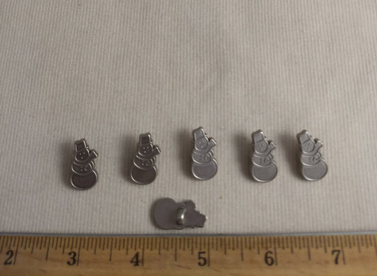 Button #Y5785 #Shank #Silver #Snowman #Abs #24pc