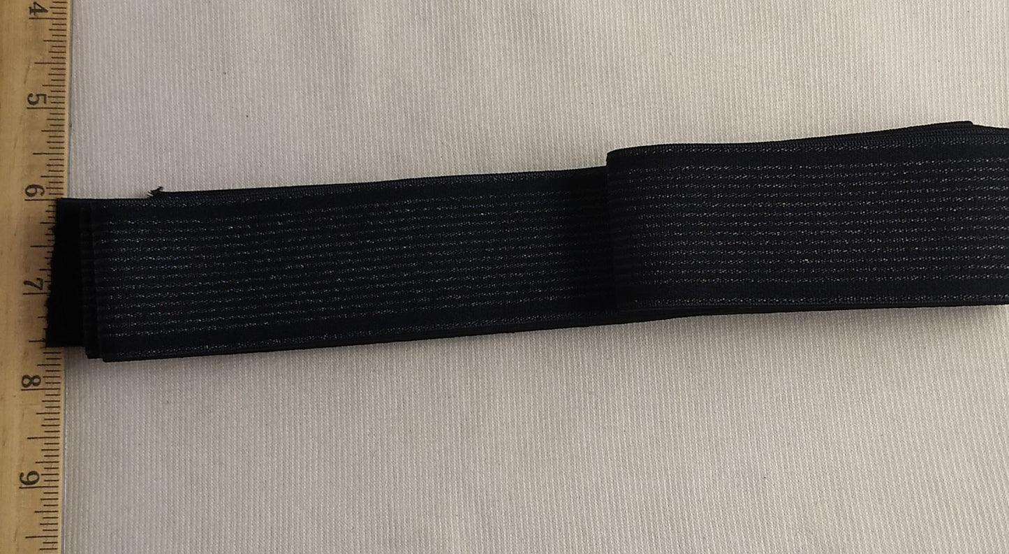 Elastic #1249 #Black #Glitter #Nylon #3yd