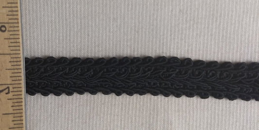 Ribbon #111225 #Black #Scalloped #Ric #Rac #Braid #7yd