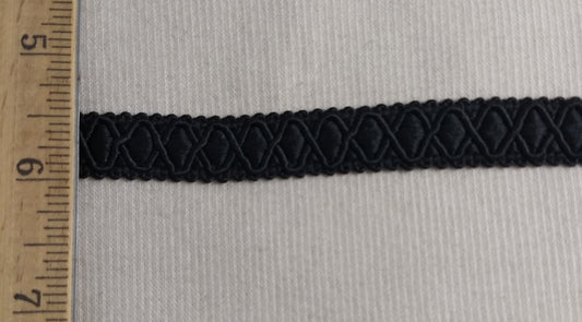 Ribbon #111025 #Black #Diamond #Scalloped #Braid #Polyester #4yd