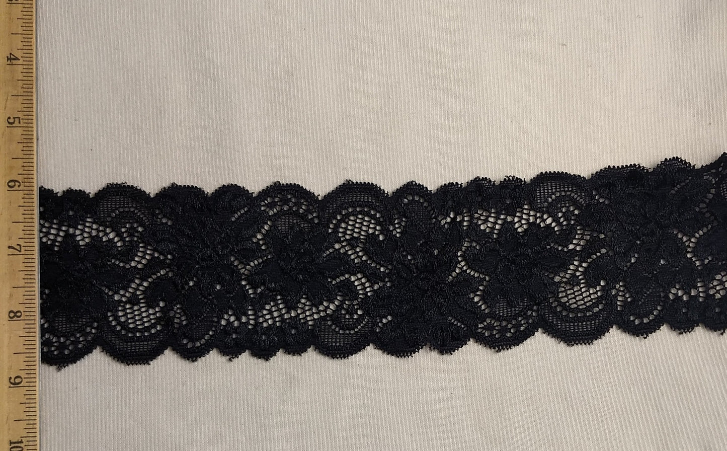 Lace #2244 #Black #Floral #Nylon #4yd