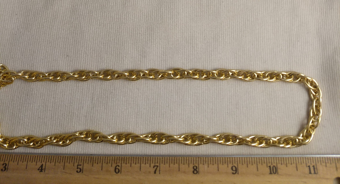 Chain #8166 #Gold #Plated #Double-Links #Oval #Aluminum #1yd