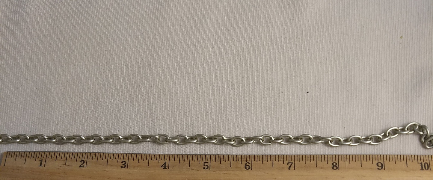 Chain #9252 #Silver #Oval #Aluminum #1yd