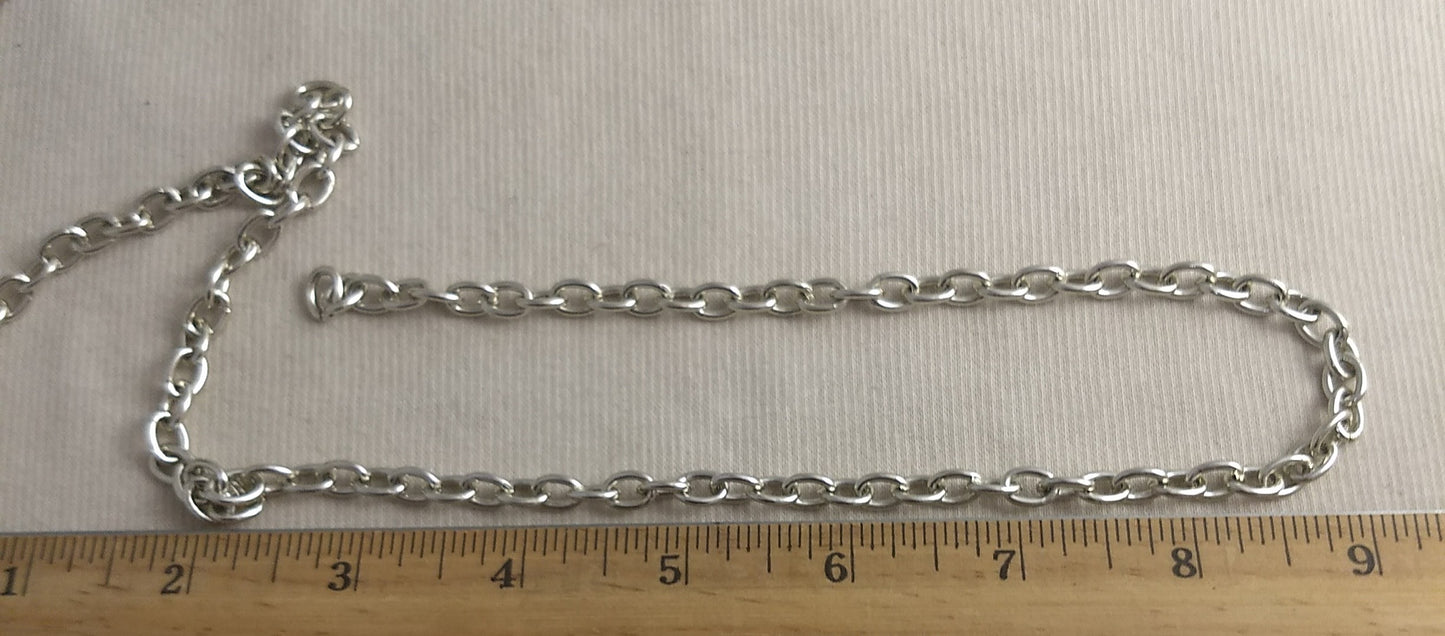 Chain #2719 #Silver #Oval  #Links #Aluminum #1yd