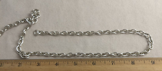 Chain #2719 #Silver #Oval  #Links #Aluminum #1yd