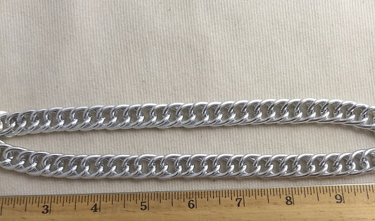 Chain #2719 #Silver #Oval #Double #Links #Aluminum #1yd