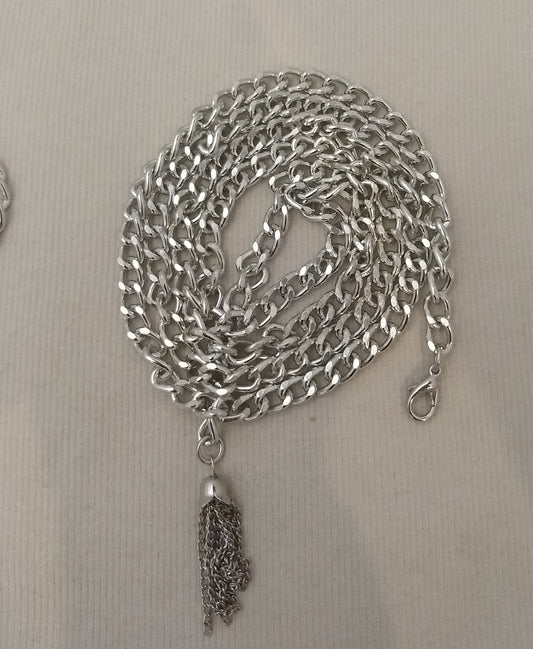 Chain #9212-Cut #Silver #Tassel #1pc