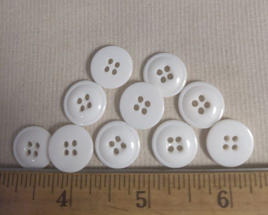 Button #P-Joy #4Hole #Rim #Polyester #10pc