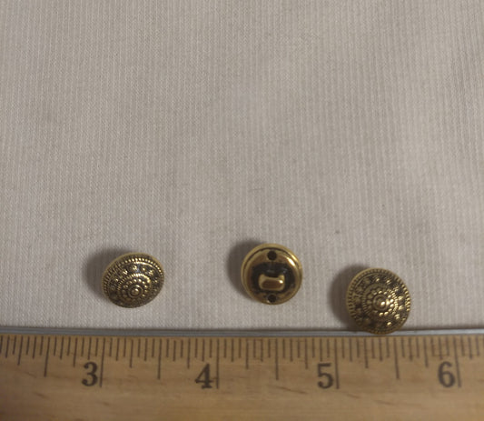 Button #1537 #Antique-Gold  #Shank #Abs #10pc