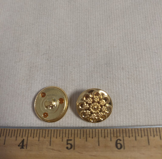 Button #1539 #Gold #Shank #flower #Abs #1 pkt #36pcs