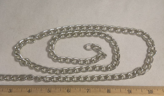Chain #9618 #Silver #Oval #Aluminum #1yd