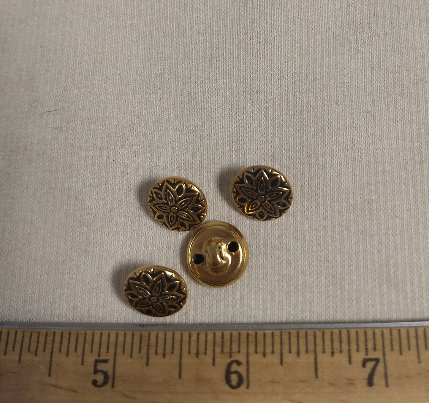 Button #150 #Gold #Shank #Flower #Abs #10 pcs