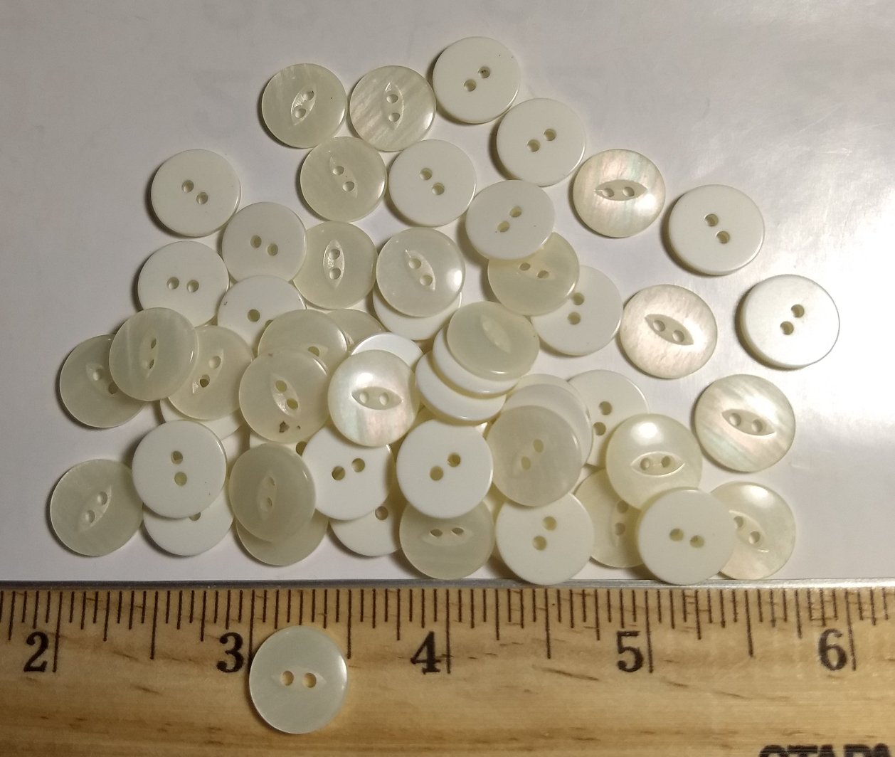 Button #Fisheye #2 Hole #Pearl #Polyester #10pc