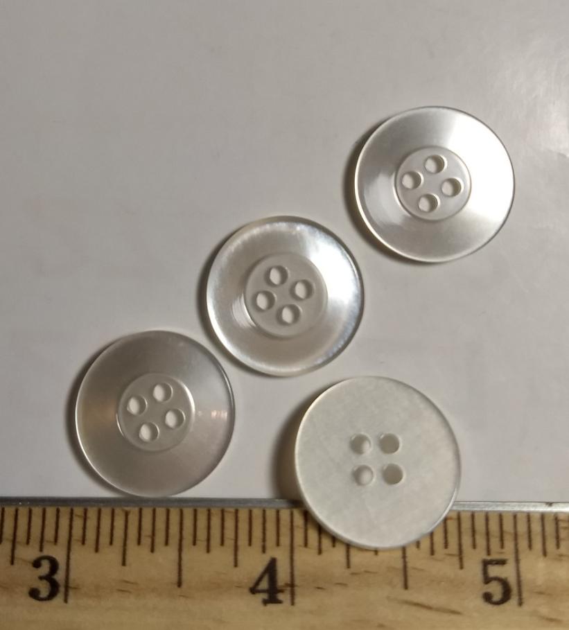 Button #PC700 #4 Hole #Pearl  #Rim #Basic #Polyester #10pc