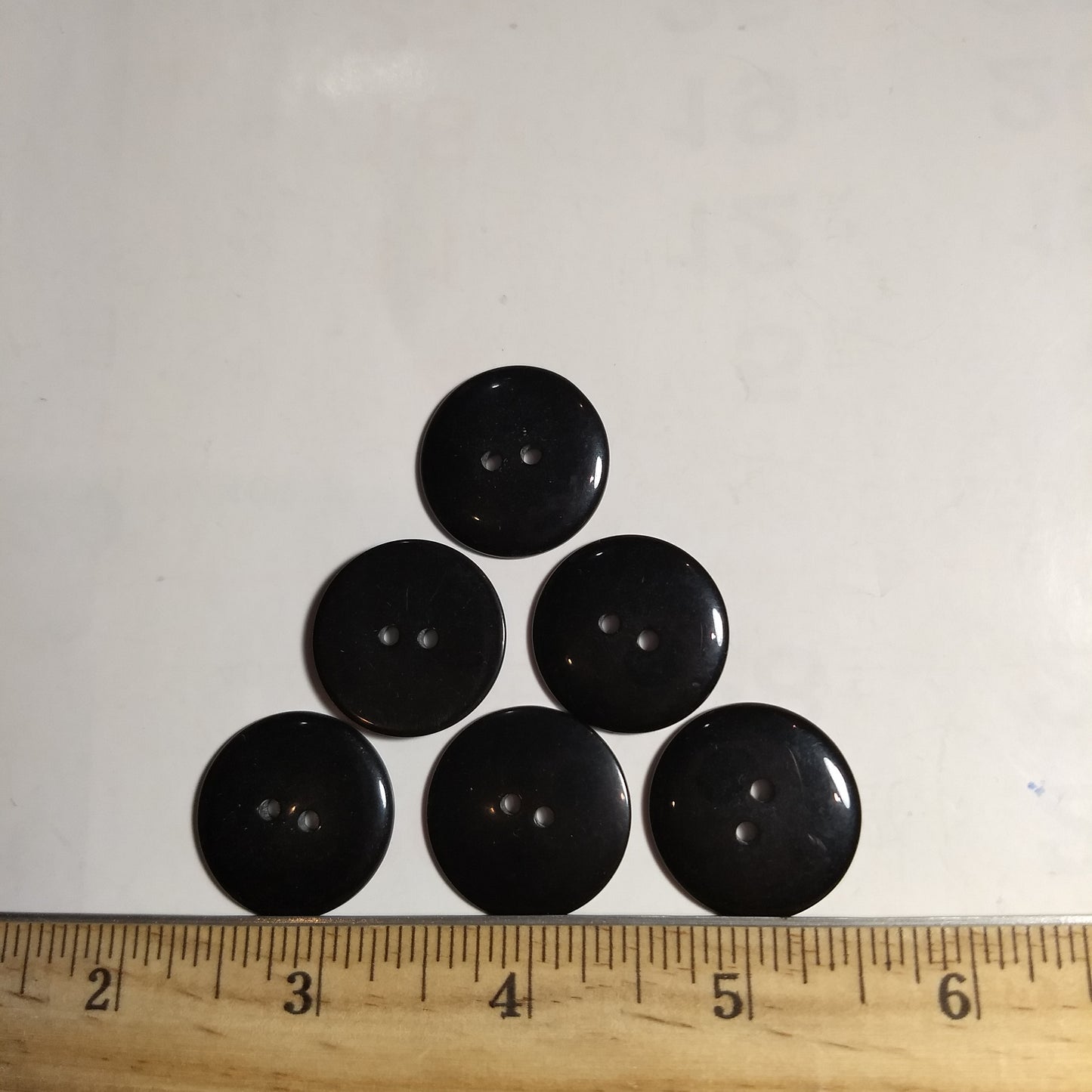 Button #P-Dome #2 Hole #Black #Basic #Polyester #10pc