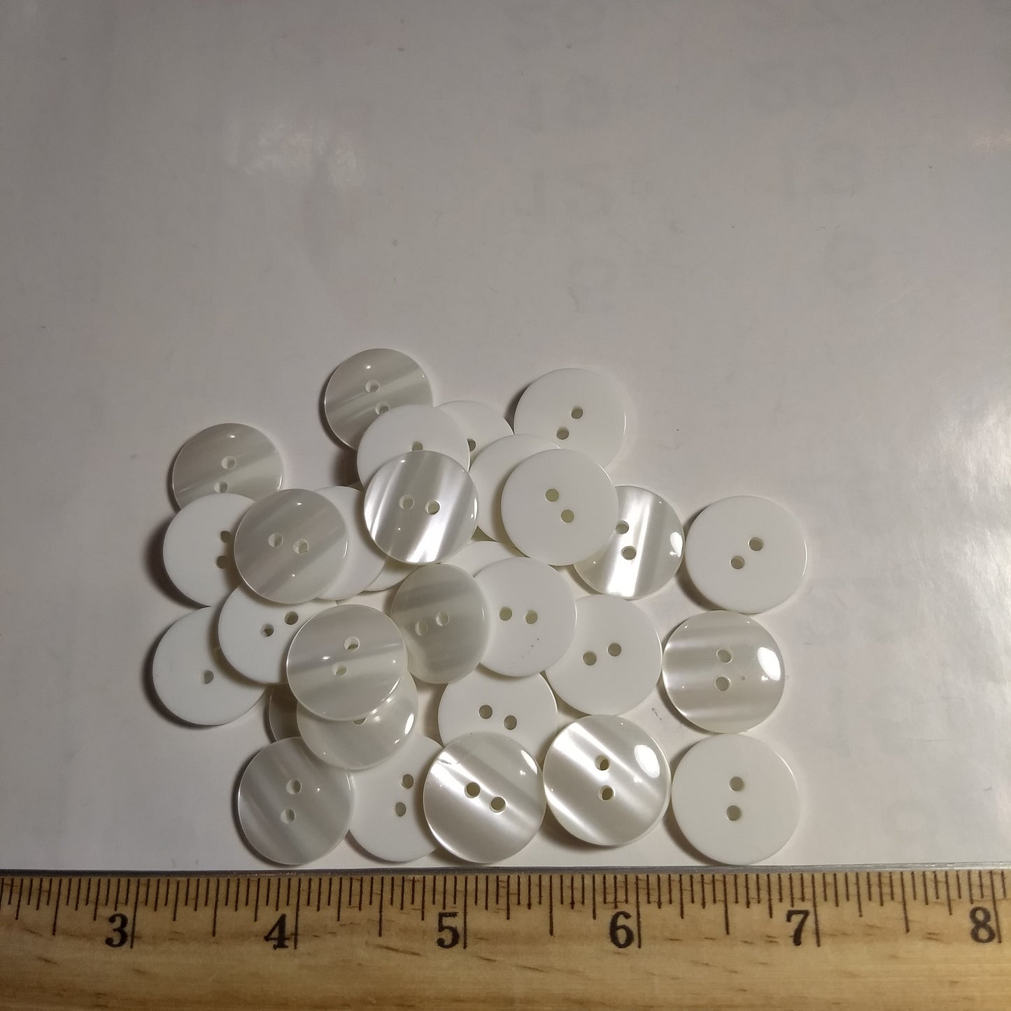 Button #20092 #2 Hole #Pearl #Basic #Polyester #10pc