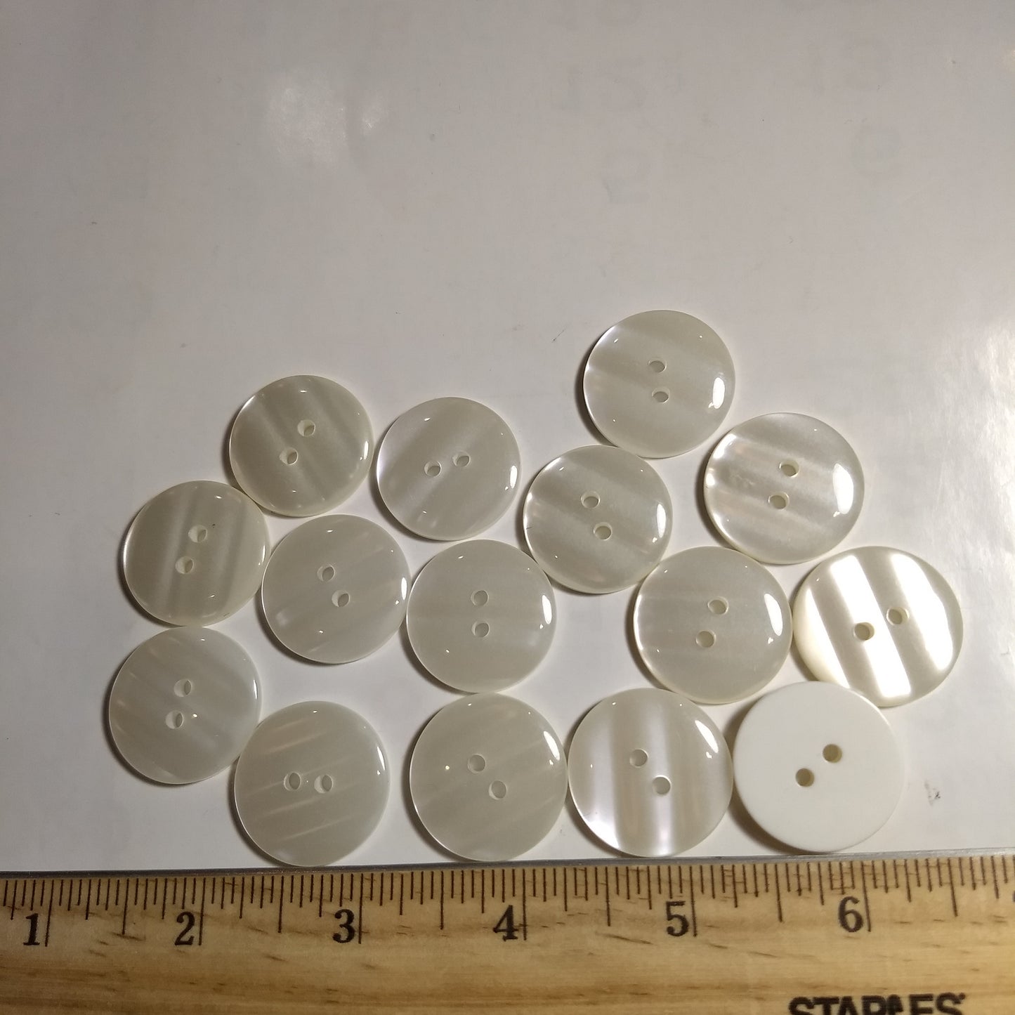 Button #20092 #2 Hole #Pearl #Basic #Polyester #10pc