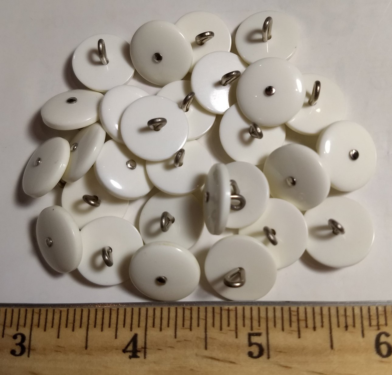 Button #PB1098 #Shank #White #Polyester #10pc