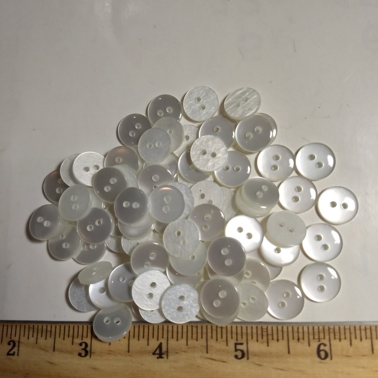 Button #Tahiti #2 Hole #Pearl  #Dome #Basic Polyester #10pc