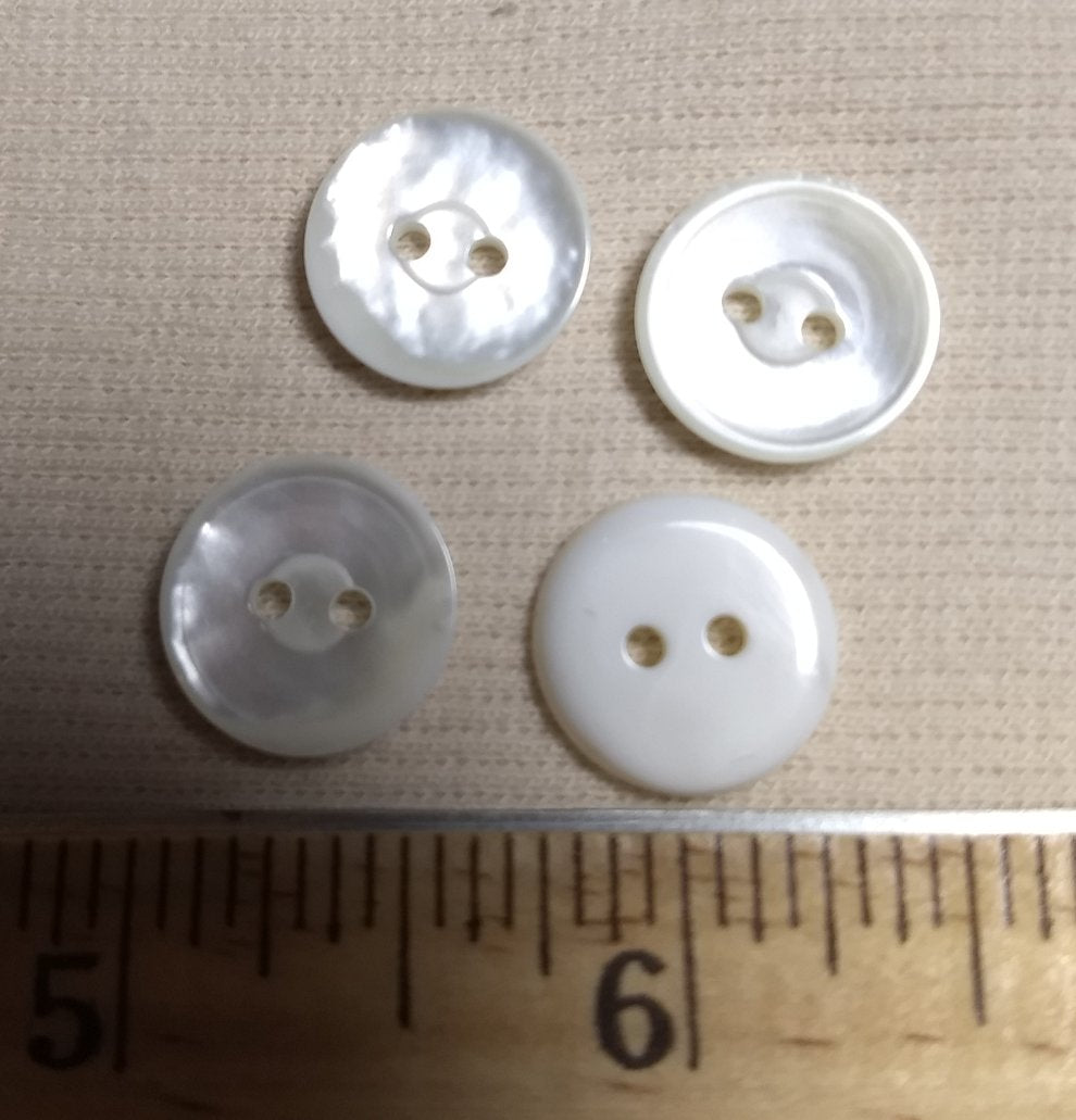 Button #25409 #2 Hole #Pearl #Polyester #10pc