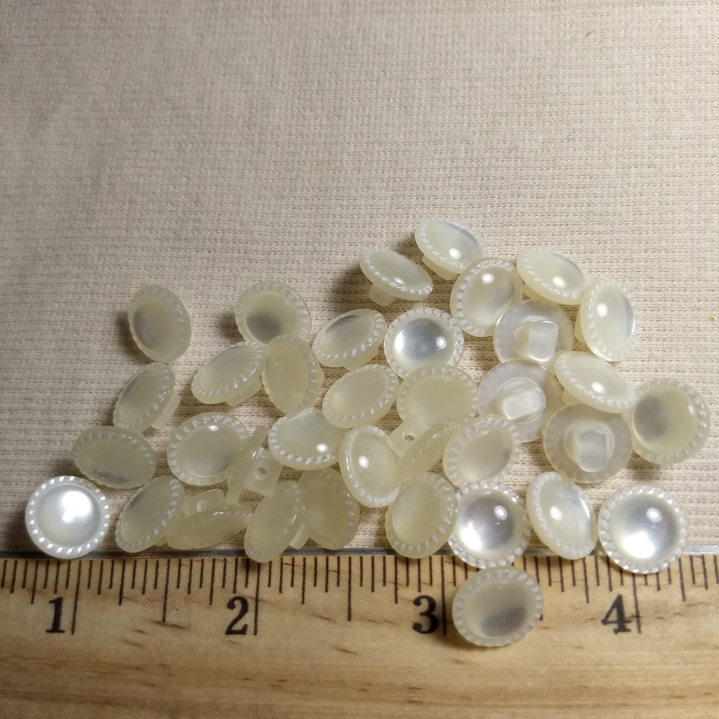 Button #GDE-0698 #Shank #Pearl  #Rim #Polyester #10pc