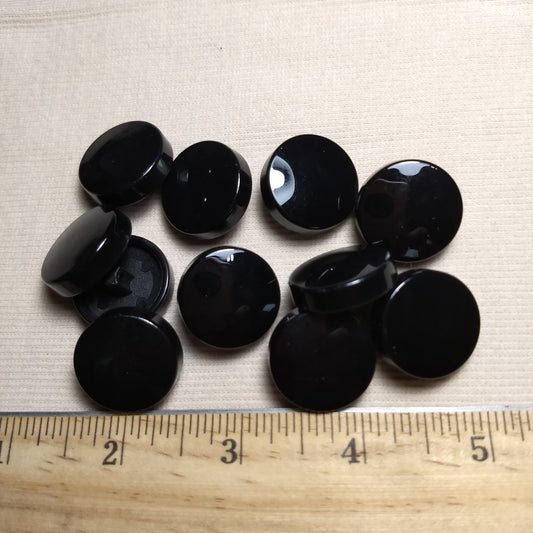 Button #6438  #Shank #Black #Nylon  #10pc