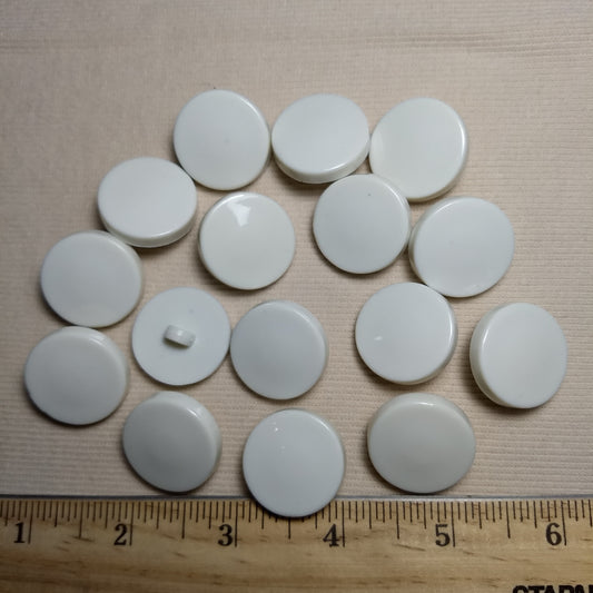 Button #6438 #Shank #White #Nylon #10pc