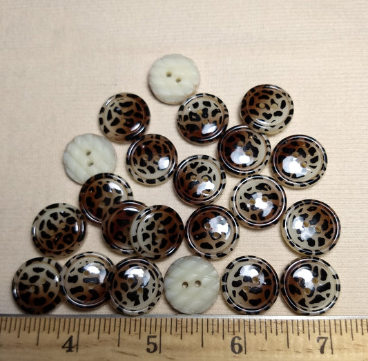 Button #Klbd067-3 #2 Hole #Rim #Animal #Nylon #10pc