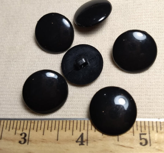 Button #Dome #Shank #Black #Basic #Polyester #10pc